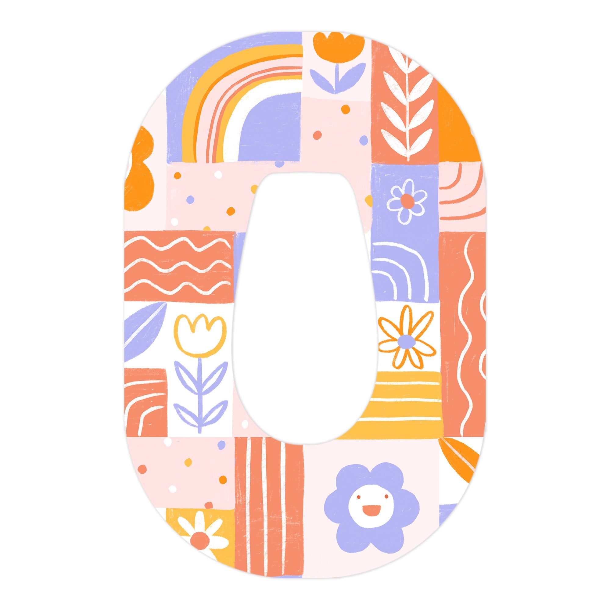 Wildflower Doodle Dexcom G6 Patch Tape - Pump Peelz Wildflower Doodle Dexcom G6 Patch Tape - Pump Peelz