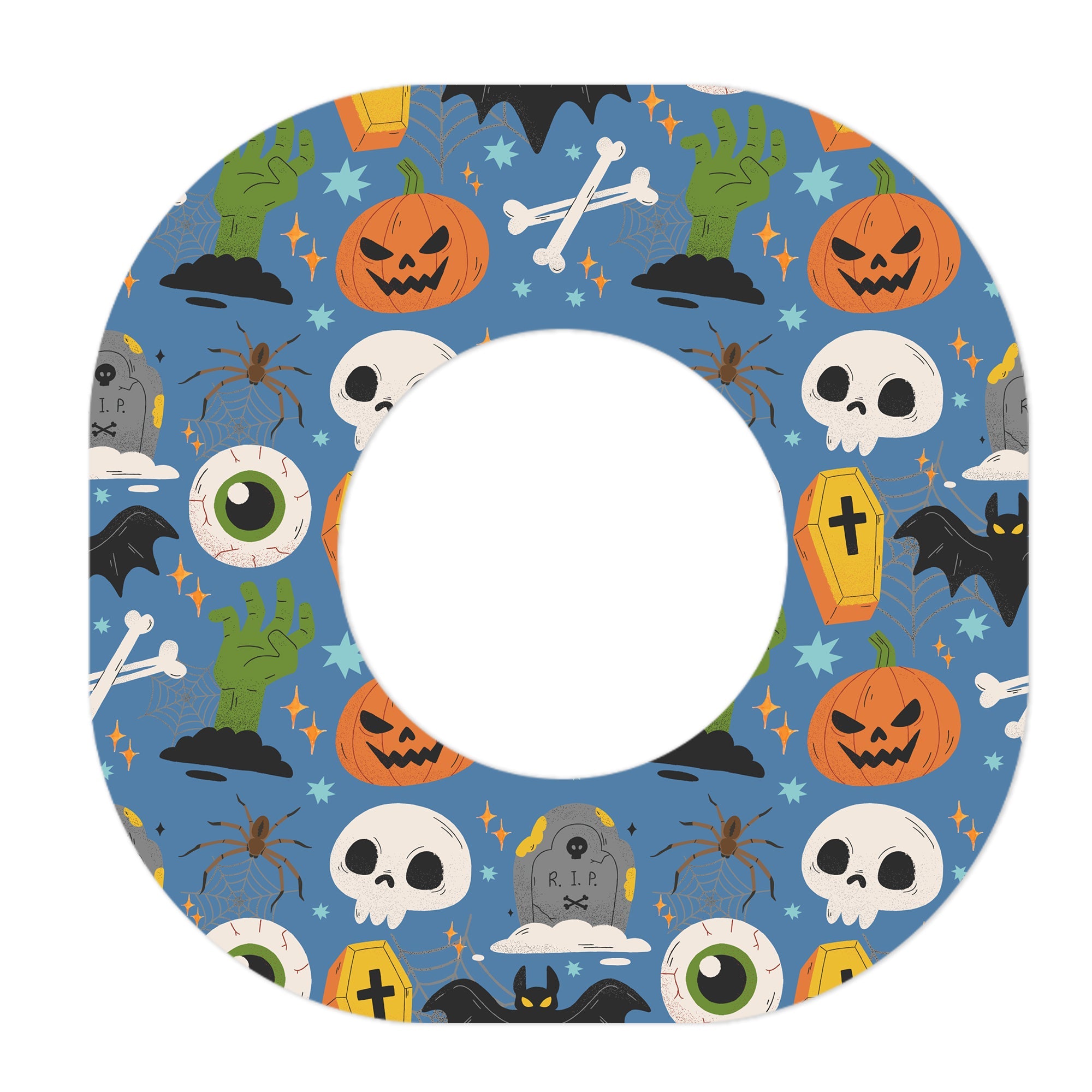 Spooky Night Dexcom G7 and Stelo Patch Tape - Pump Peelz Spooky Night Dexcom G7 and Stelo Patch Tape - Pump Peelz