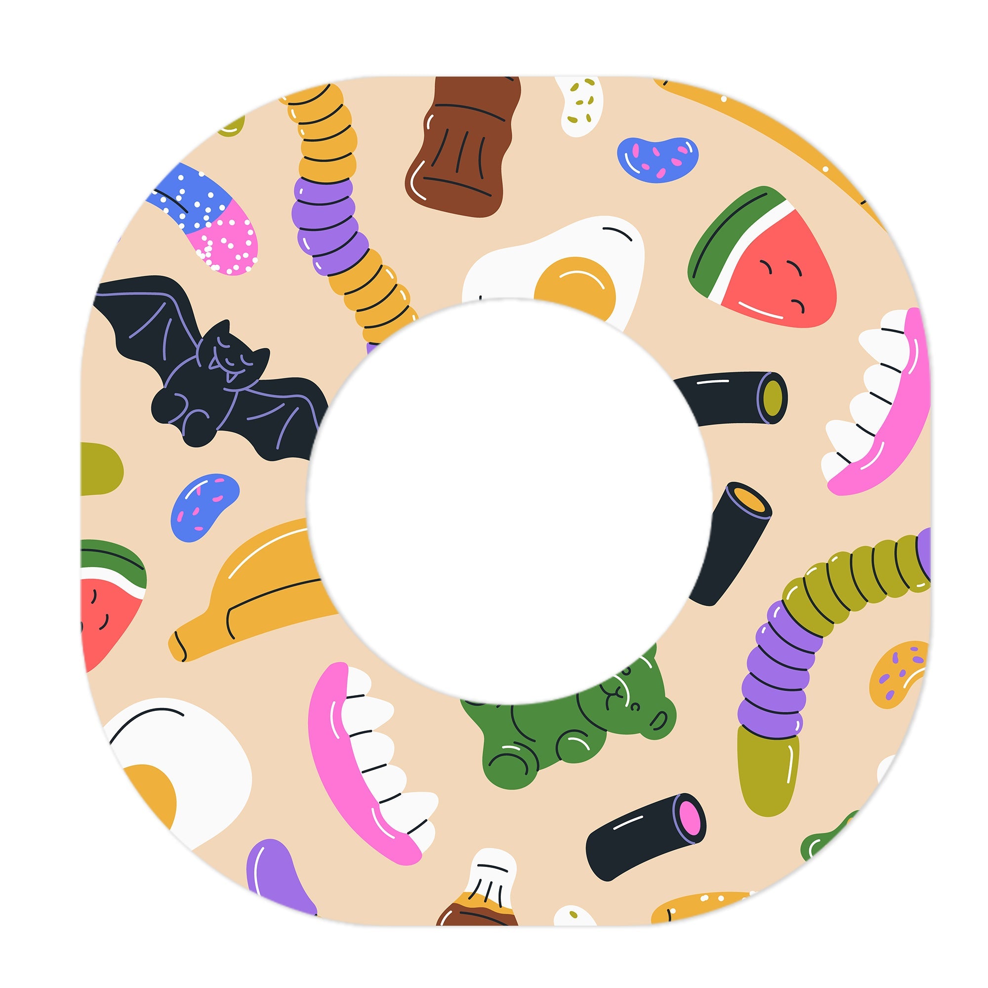 Candy Chaos Dexcom G7 and Stelo Patch Tape - Pump Peelz Candy Chaos Dexcom G7 and Stelo Patch Tape - Pump Peelz