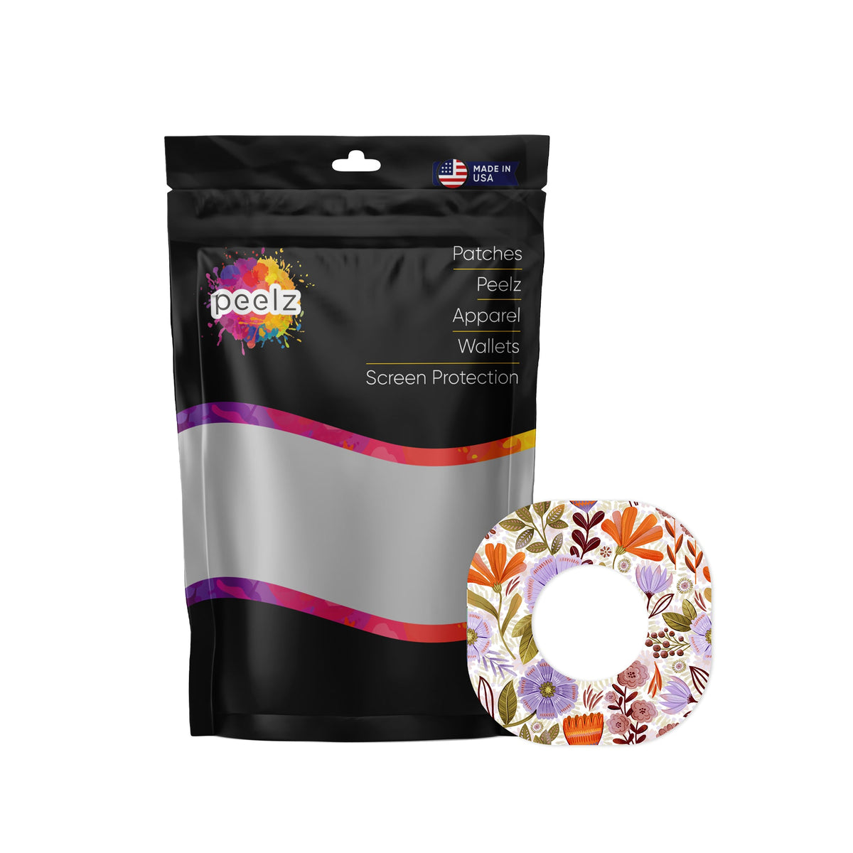 Autumn Meadow Dexcom G7 and Stelo Patch Tape - Pump Peelz Autumn Meadow Dexcom G7 and Stelo Patch Tape - Pump Peelz