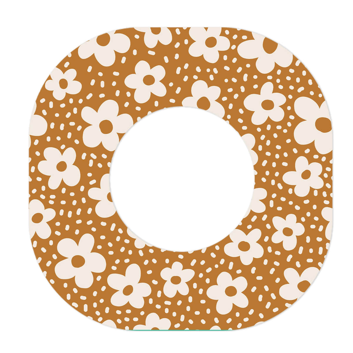 Caramel Daisies Dexcom G7 and Stelo Patch Tape - Pump Peelz Caramel Daisies Dexcom G7 and Stelo Patch Tape - Pump Peelz