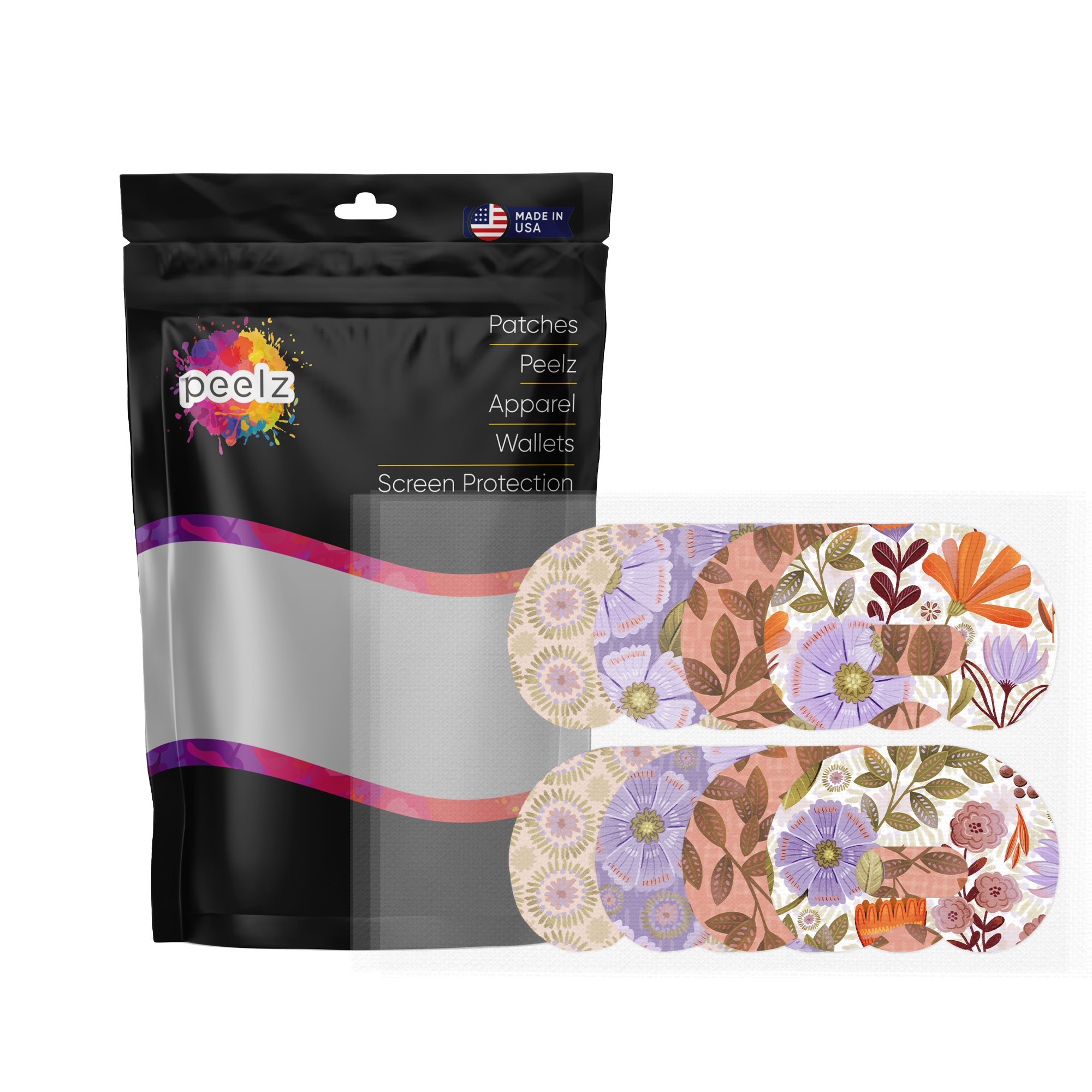 Autumn Blooms Variety Pack for Medtronic Guardian Connect Patch Tape - Pump Peelz Autumn Blooms Variety Pack for Medtronic Guardian Connect Patch Tape - Pump Peelz