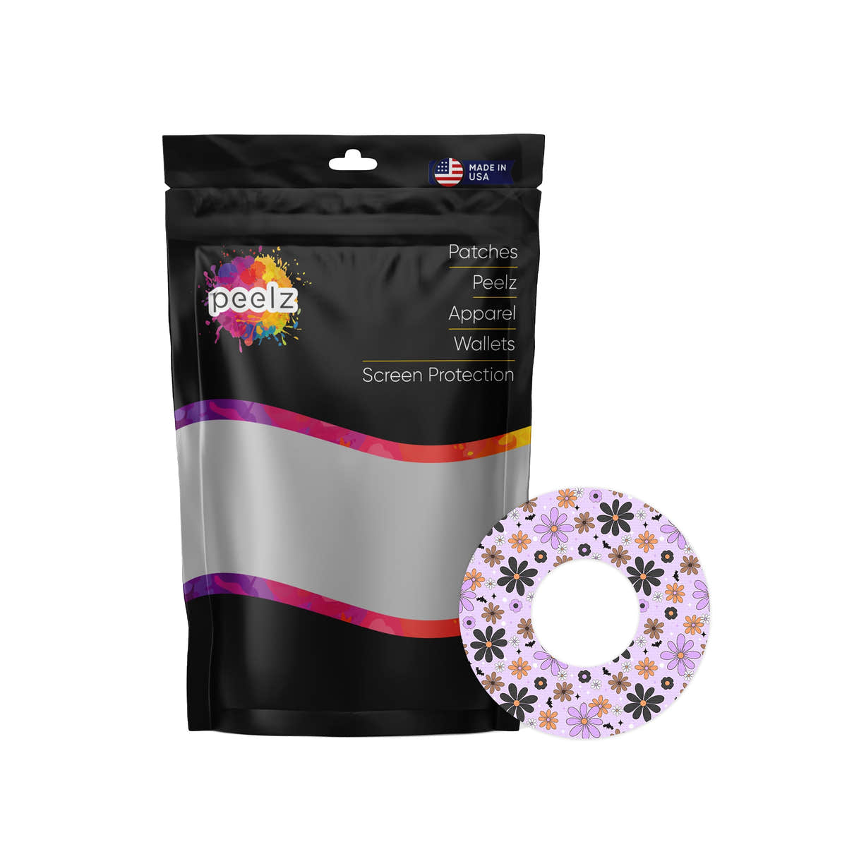 Batty Blooms Freestyle Libre 2 Patch Tape - Pump Peelz Batty Blooms Freestyle Libre 2 Patch Tape - Pump Peelz