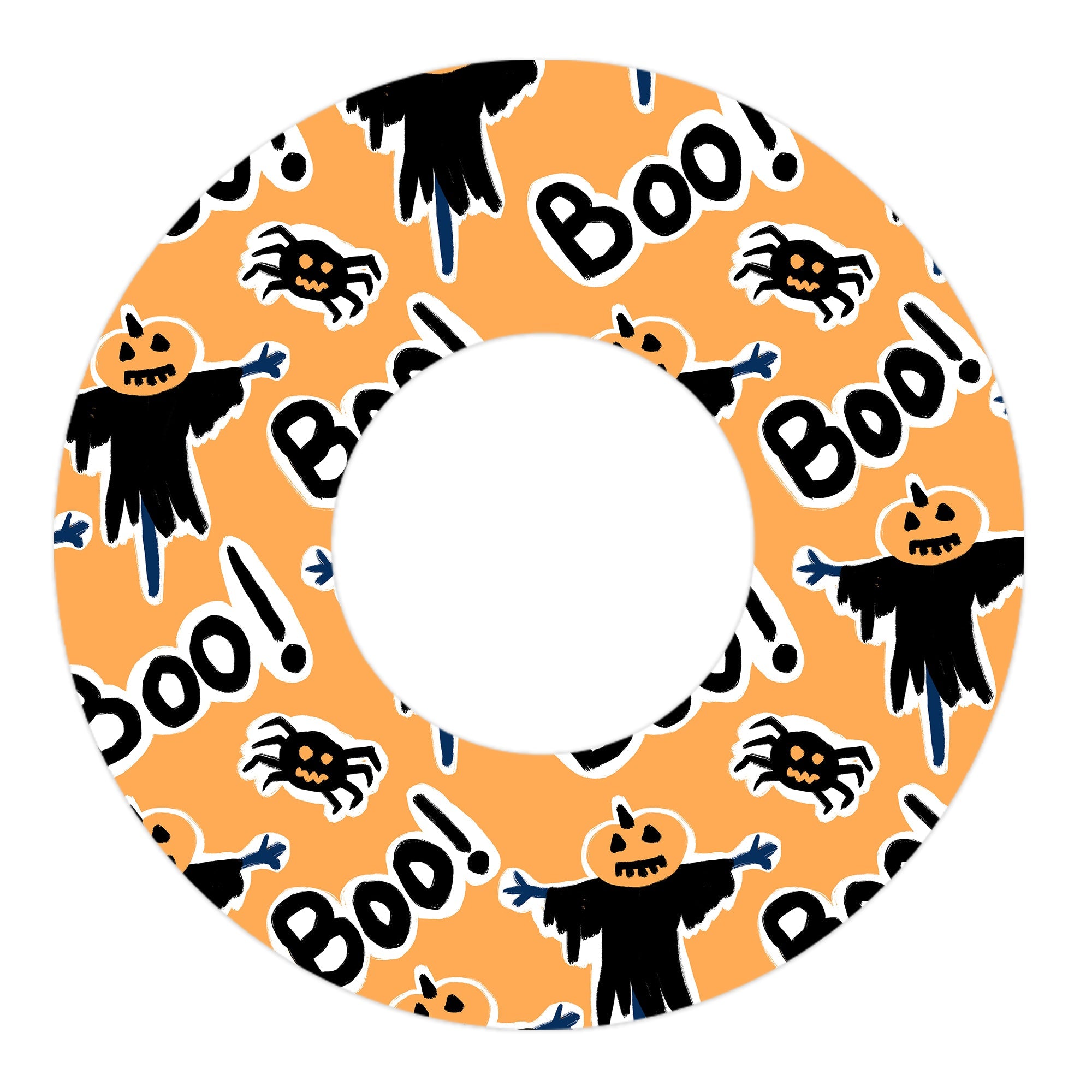Pumpkin Boo Freestyle Libre 2 Patch Tape - Pump Peelz Pumpkin Boo Freestyle Libre 2 Patch Tape - Pump Peelz