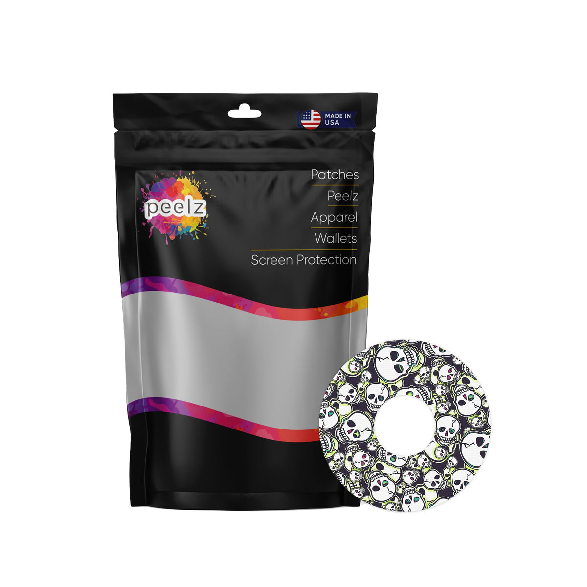 Bone Glow FreeStyle Libre 3 Plus & Lingo Patch Tape - Pump Peelz Bone Glow FreeStyle Libre 3 Plus & Lingo Patch Tape - Pump Peelz