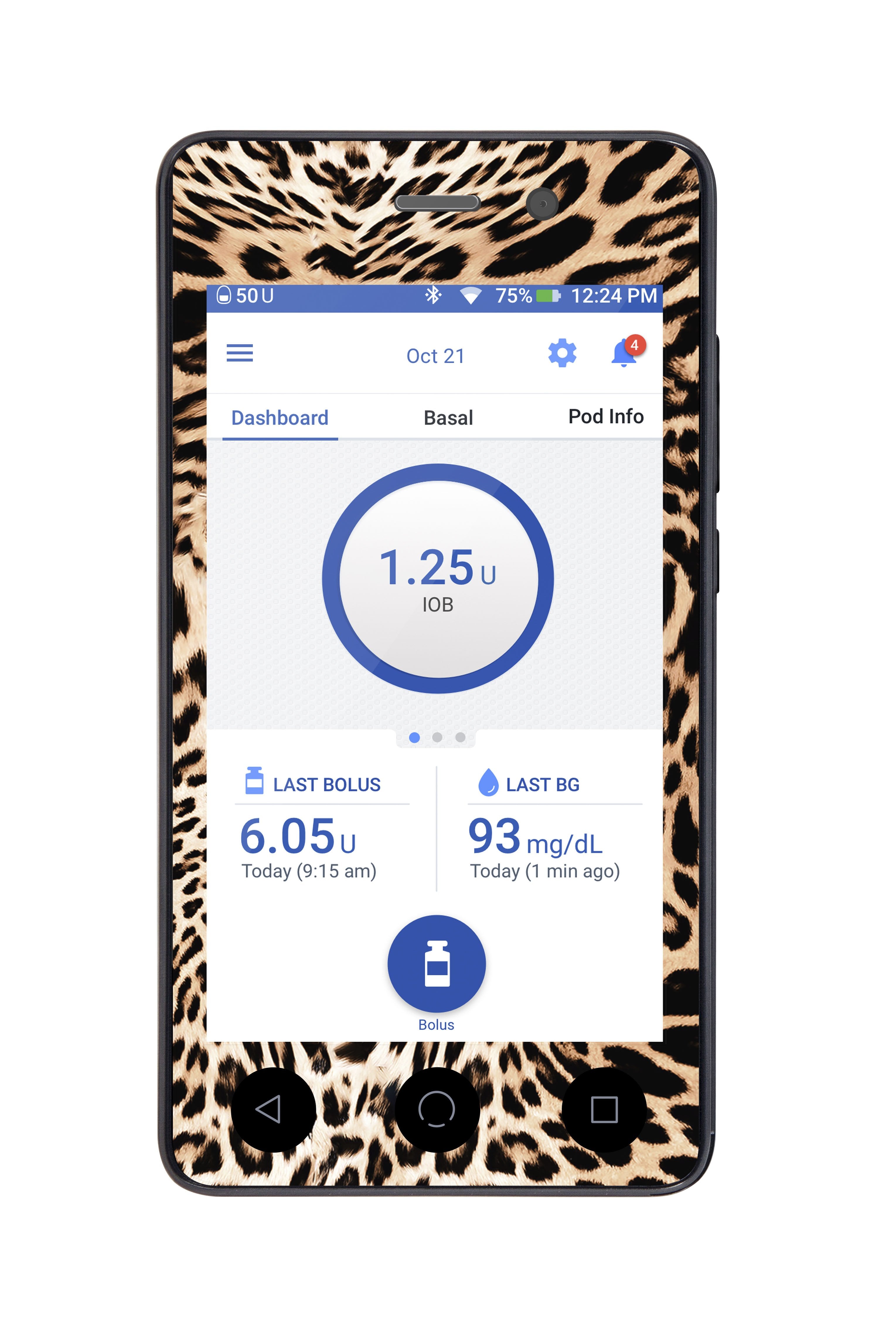 Leopard Print Sticker for Omnipod DASH® PDM – Pump Peelz Leopard Print Sticker for Omnipod DASH® PDM – Pump Peelz