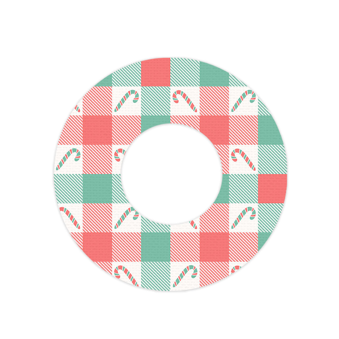 Peppermint Plaid Freestyle Libre 2 Patch Tape - Pump Peelz Peppermint Plaid Freestyle Libre 2 Patch Tape - Pump Peelz