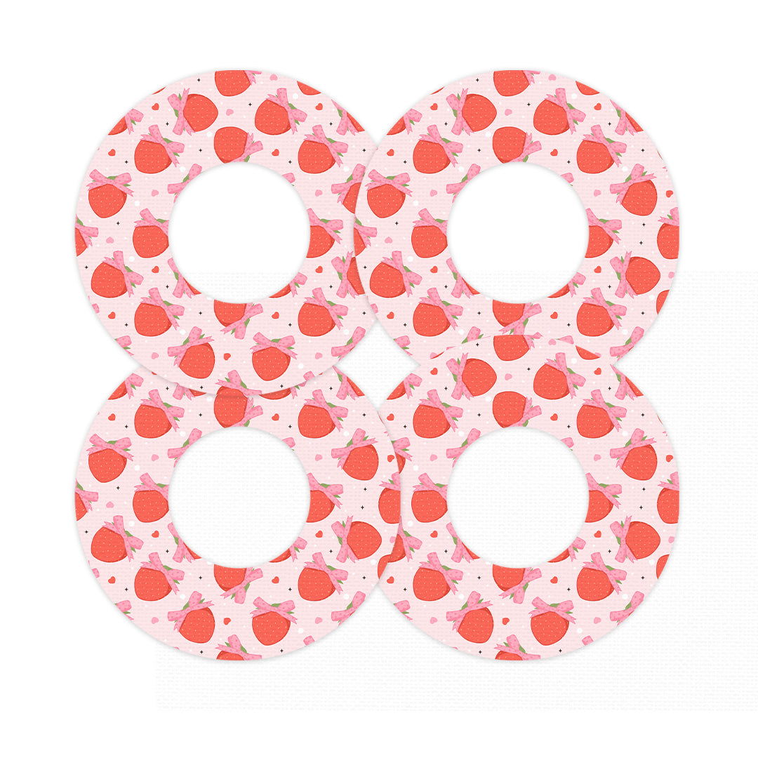 Strawberry Kisses Freestyle Libre 2 Patch Tape - Pump Peelz Strawberry Kisses Freestyle Libre 2 Patch Tape - Pump Peelz