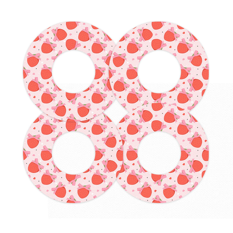 Strawberry Kisses Freestyle Libre 2 Patch Tape - Pump Peelz Strawberry Kisses Freestyle Libre 2 Patch Tape - Pump Peelz