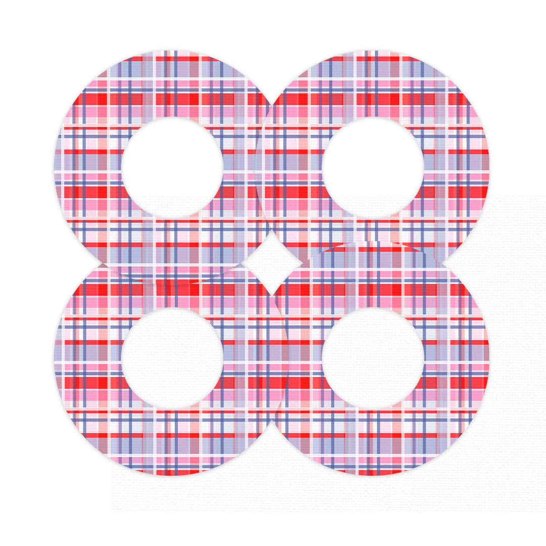 Party Plaid Freestyle Libre 2 Patch Tape - Pump Peelz Party Plaid Freestyle Libre 2 Patch Tape - Pump Peelz