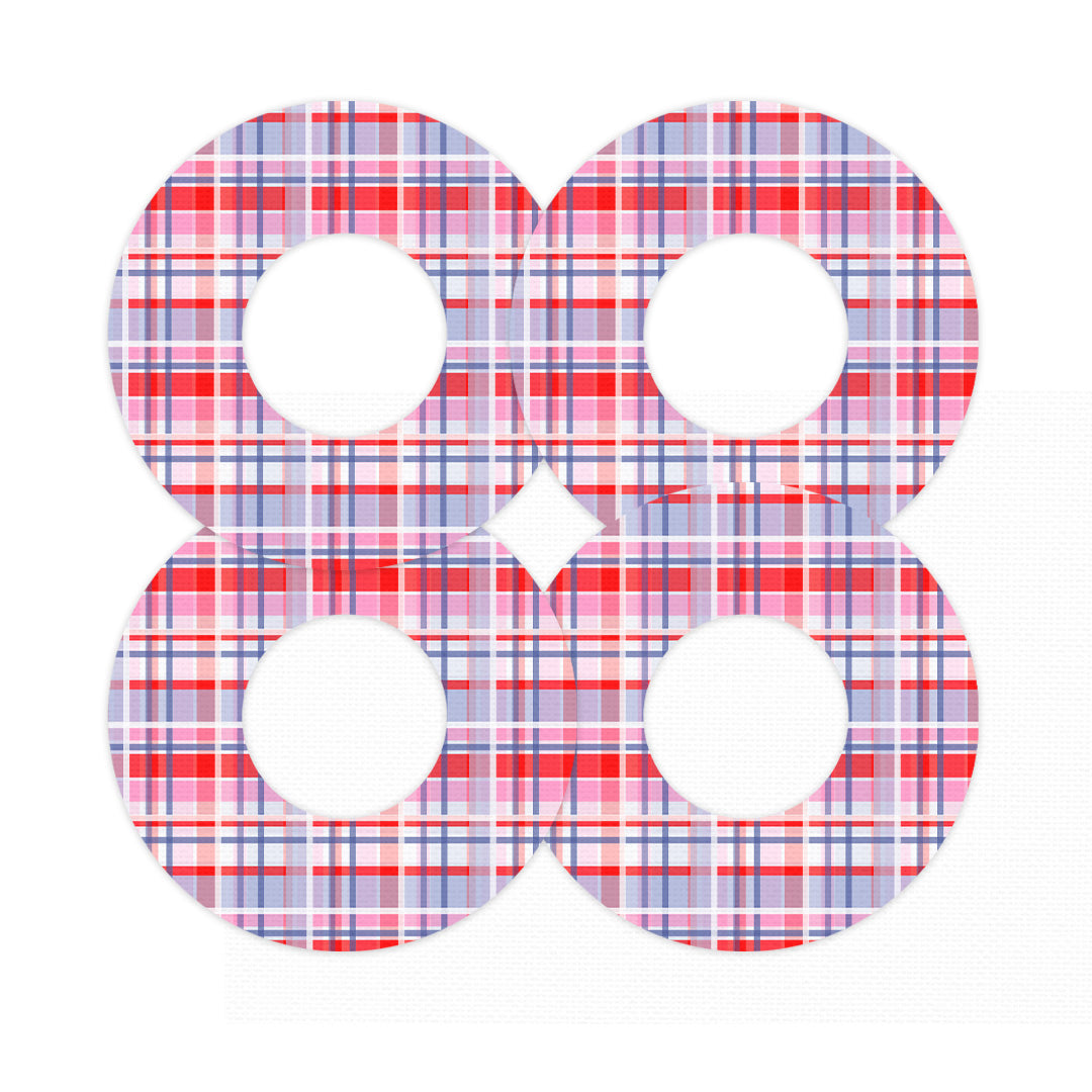 Party Plaid Freestyle Libre 2 Patch Tape - Pump Peelz Party Plaid Freestyle Libre 2 Patch Tape - Pump Peelz