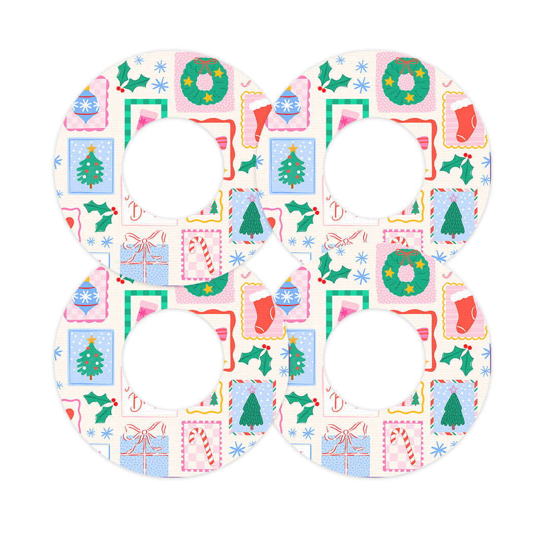 Holiday Greetings Freestyle Libre 2 Patch Tape - Pump Peelz Holiday Greetings Freestyle Libre 2 Patch Tape - Pump Peelz