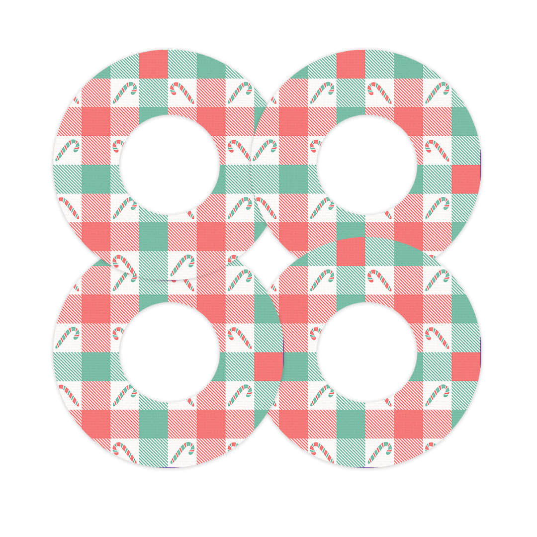 Peppermint Plaid Freestyle Libre 2 Patch Tape - Pump Peelz Peppermint Plaid Freestyle Libre 2 Patch Tape - Pump Peelz