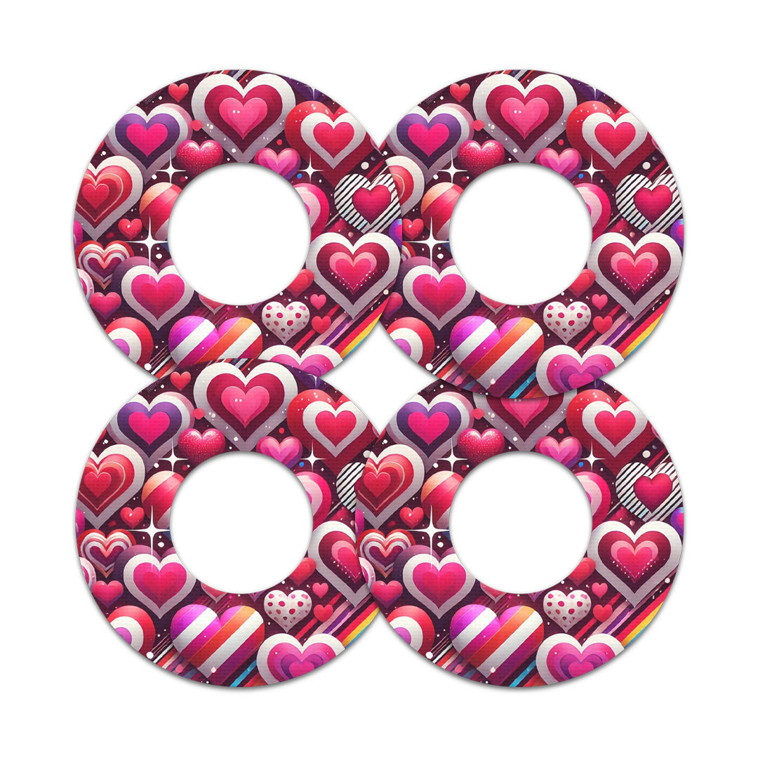 Sparkly Hearts Freestyle Libre 2 Patch Tape - Pump Peelz Sparkly Hearts Freestyle Libre 2 Patch Tape - Pump Peelz