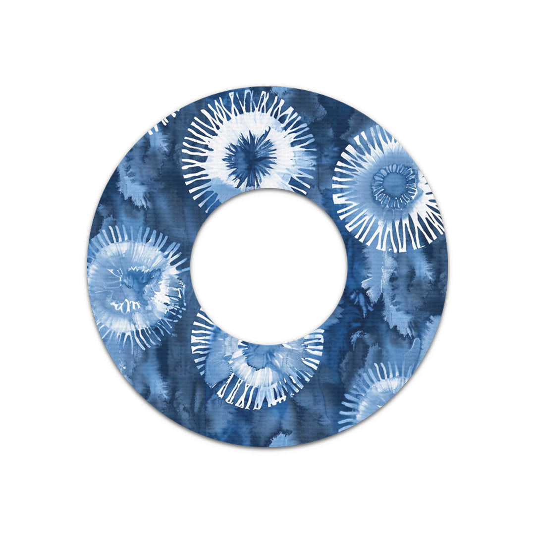 Monochrome Blue Tie Dye Freestyle Libre 2 Patch Tape - Pump Peelz Monochrome Blue Tie Dye Freestyle Libre 2 Patch Tape - Pump Peelz