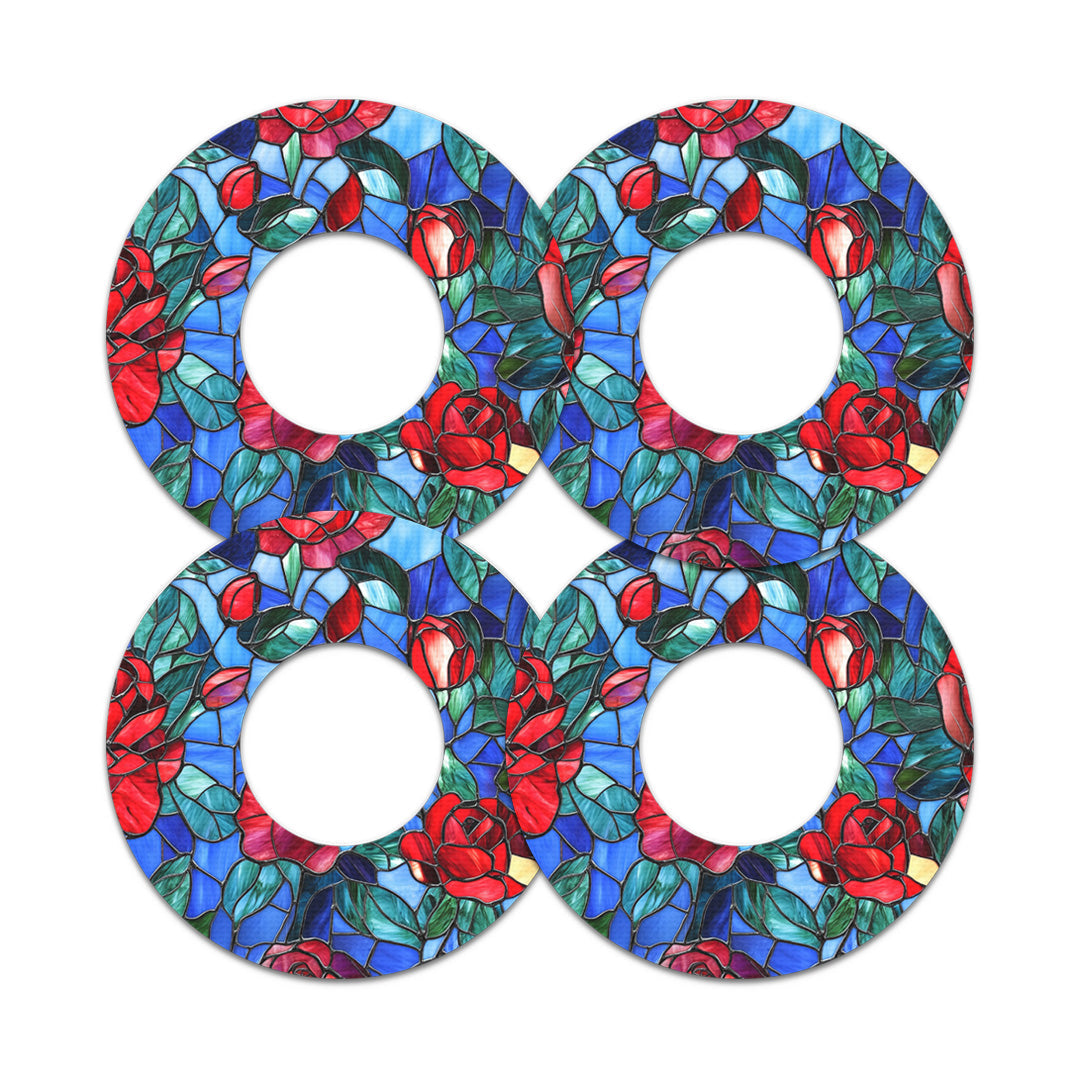 Crimson Blooms Freestyle Libre 2 Patch Tape - Pump Peelz Crimson Blooms Freestyle Libre 2 Patch Tape - Pump Peelz