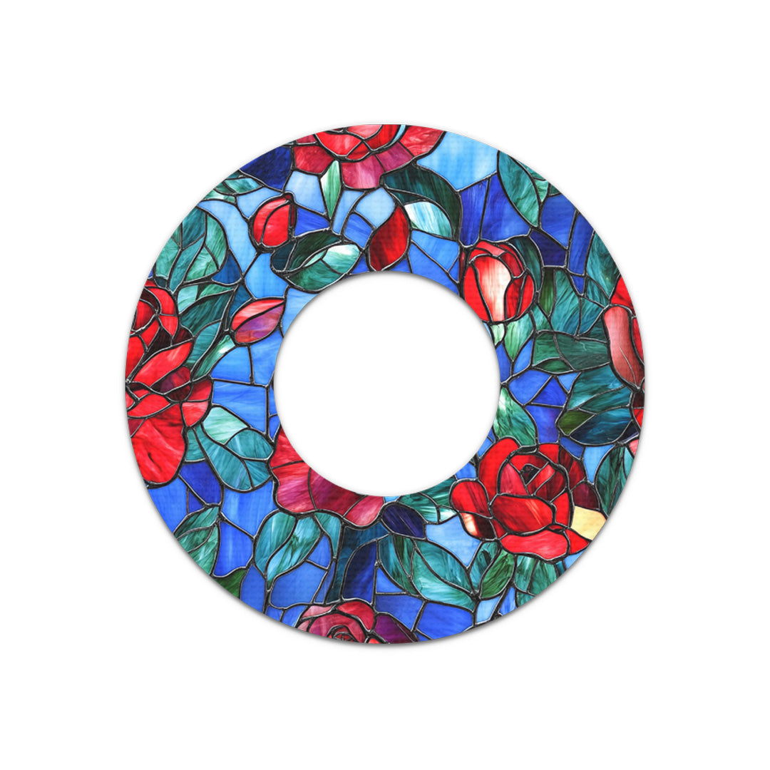 Crimson Blooms Freestyle Libre 2 Patch Tape - Pump Peelz Crimson Blooms Freestyle Libre 2 Patch Tape - Pump Peelz