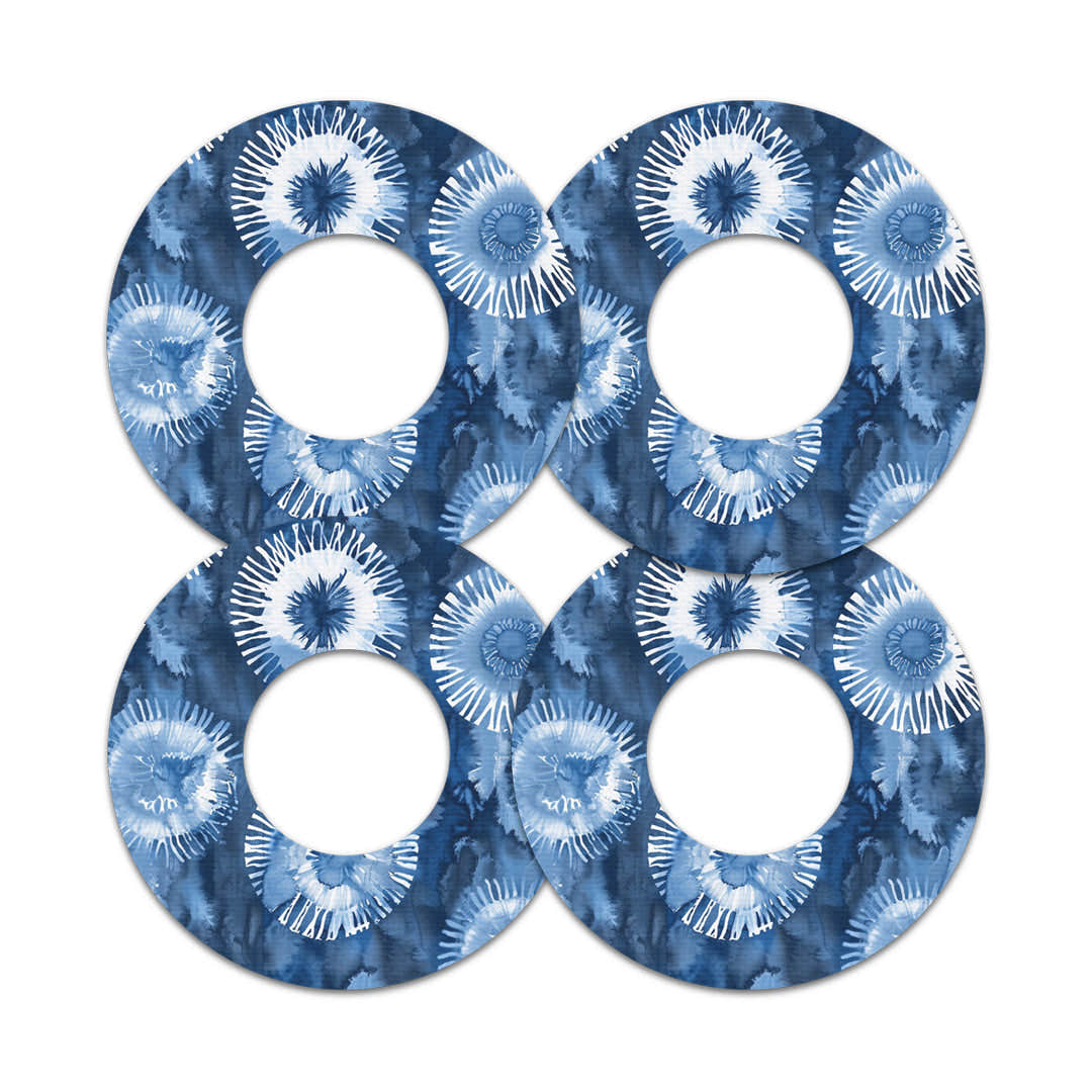 Monochrome Blue Tie Dye Freestyle Libre 2 Patch Tape - Pump Peelz Monochrome Blue Tie Dye Freestyle Libre 2 Patch Tape - Pump Peelz