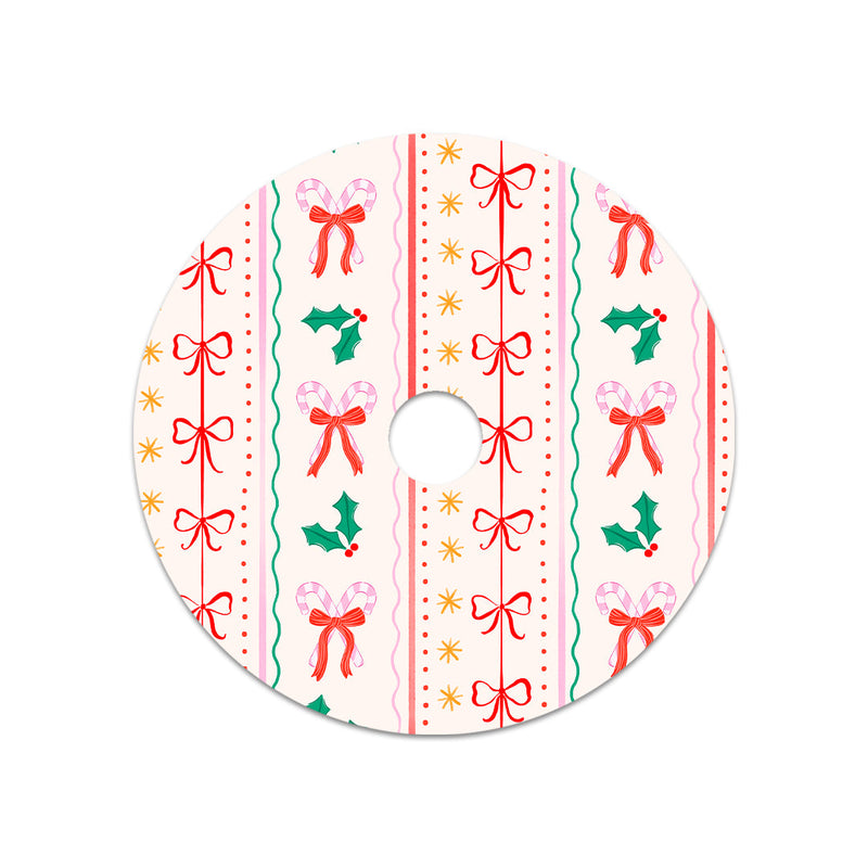 Holly Jolly Ribbon Freestyle Libre 2 Sticker - Pump Peelz Holly Jolly Ribbon Freestyle Libre 2 Sticker - Pump Peelz