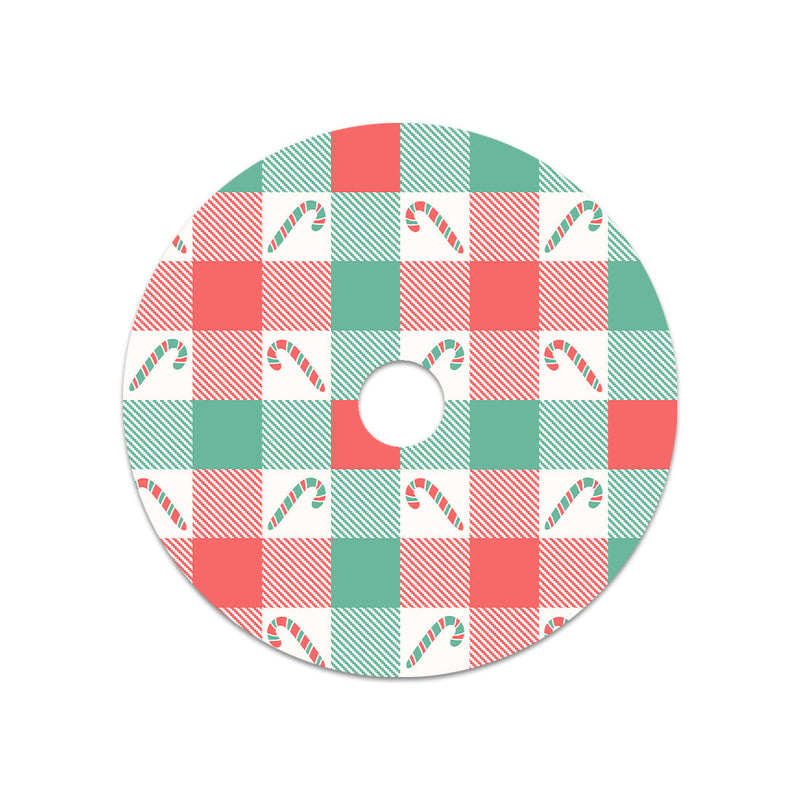 Peppermint Plaid Freestyle Libre 2 Sticker - Pump Peelz Peppermint Plaid Freestyle Libre 2 Sticker - Pump Peelz