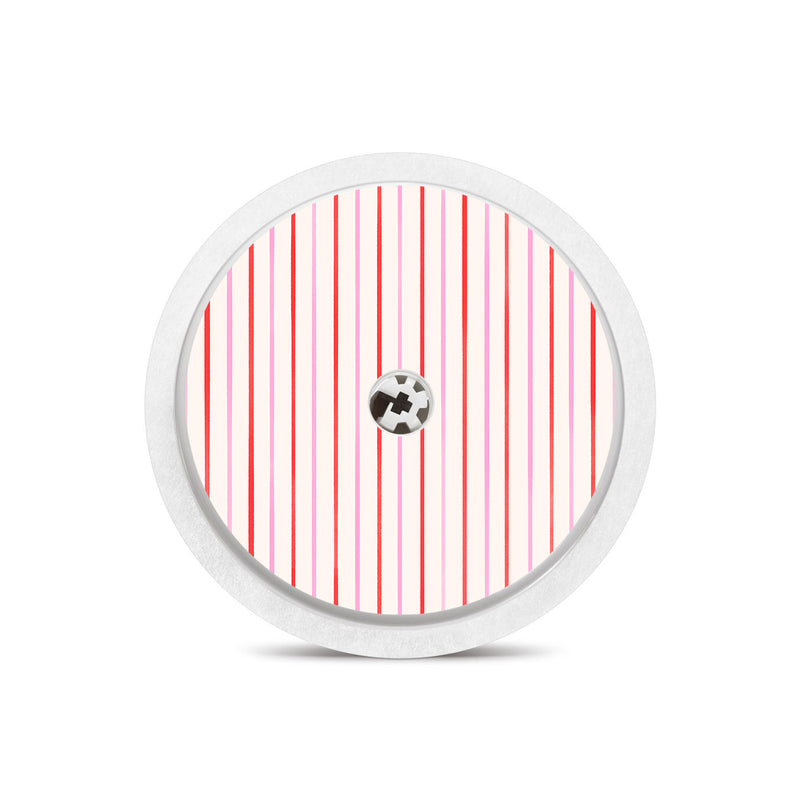 Peppermint Stripes Freestyle Libre 2 Sticker - Pump Peelz Peppermint Stripes Freestyle Libre 2 Sticker - Pump Peelz