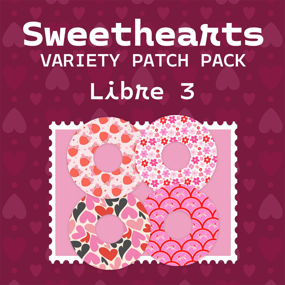 Sweethearts Variety Patch Tape Designed for the FreeStyle Libre 3 Plus & Lingo - Pump Peelz Sweethearts Variety Patch Tape Designed for the FreeStyle Libre 3 Plus & Lingo - Pump Peelz