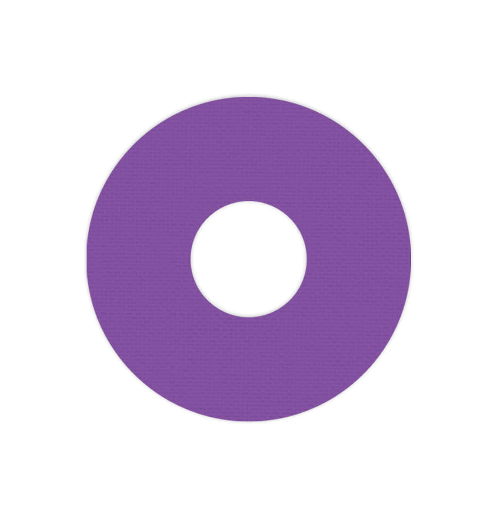 Solid Color Purple FreeStyle Libre 3 Plus & Lingo Patch Tape - Pump Peelz Solid Color Purple FreeStyle Libre 3 Plus & Lingo Patch Tape - Pump Peelz
