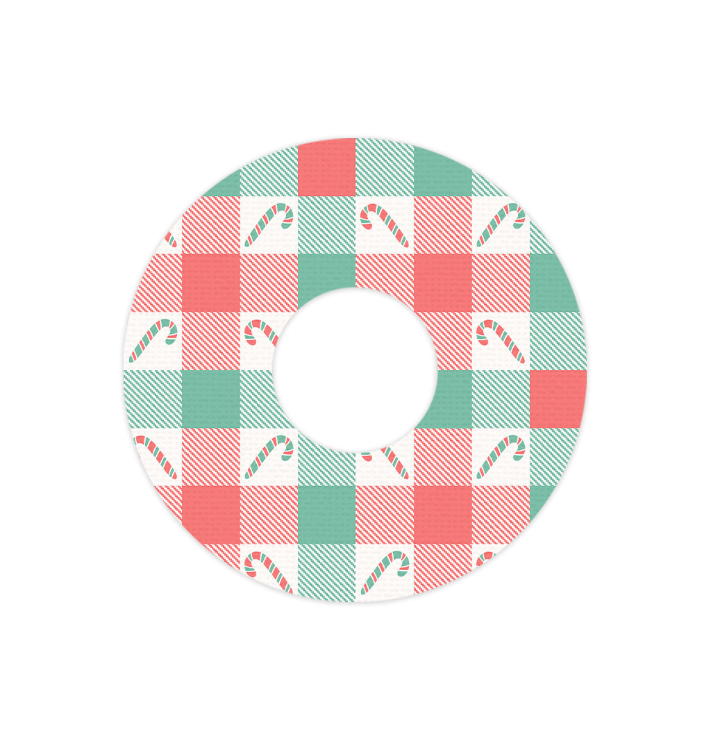 Peppermint Plaid FreeStyle Libre 3 Plus & Lingo Patch Tape - Pump Peelz Peppermint Plaid FreeStyle Libre 3 Plus & Lingo Patch Tape - Pump Peelz