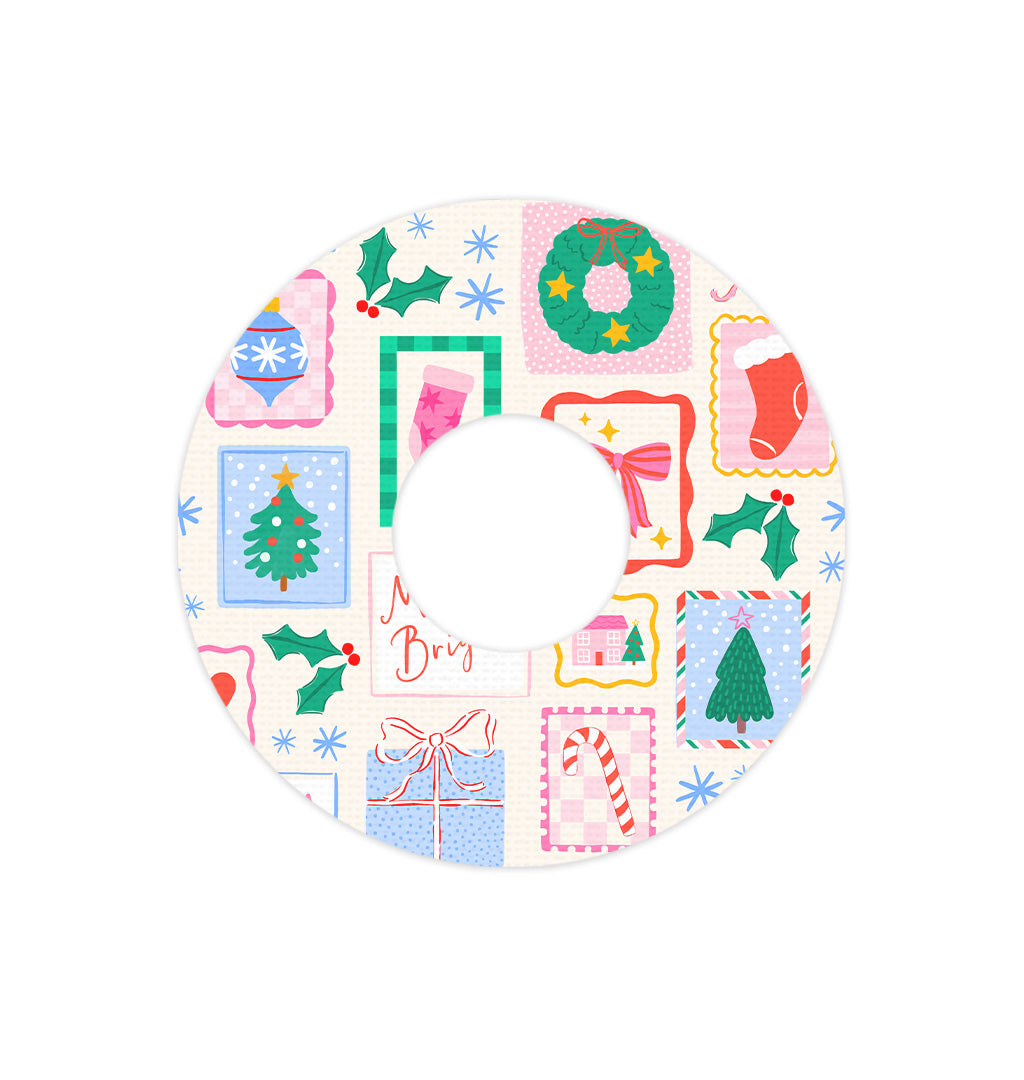 Holiday Greetings FreeStyle Libre 3 Plus & Lingo Patch Tape - Pump Peelz Holiday Greetings FreeStyle Libre 3 Plus & Lingo Patch Tape - Pump Peelz