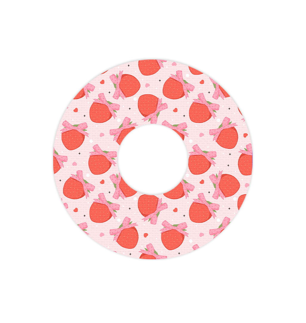 Strawberry Kisses FreeStyle Libre 3 Plus & Lingo Patch Tape - Pump Peelz Strawberry Kisses FreeStyle Libre 3 Plus & Lingo Patch Tape - Pump Peelz