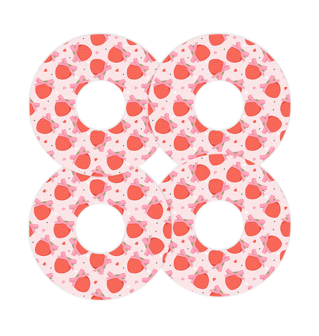 Strawberry Kisses FreeStyle Libre 3 Plus & Lingo Patch Tape - Pump Peelz Strawberry Kisses FreeStyle Libre 3 Plus & Lingo Patch Tape - Pump Peelz