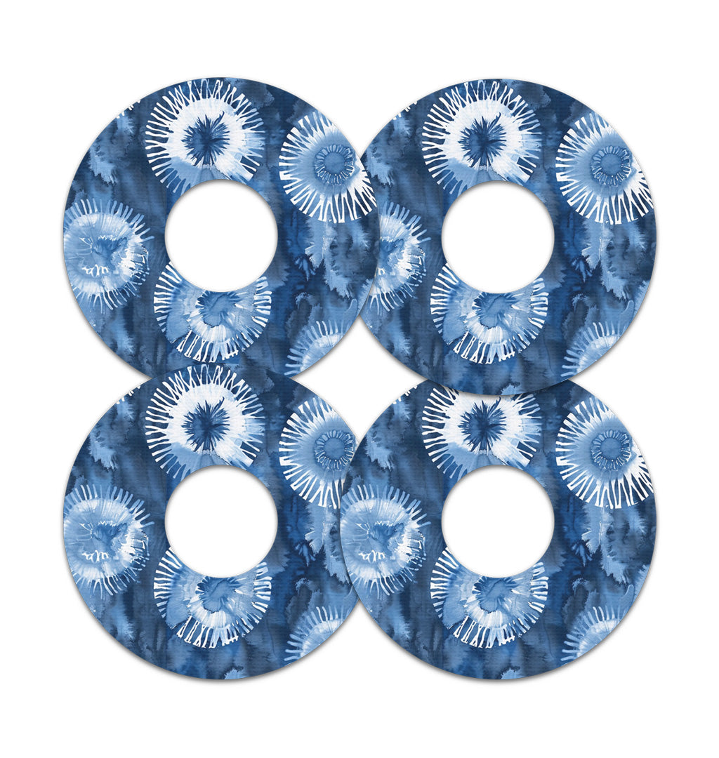 Monochrome Blue Tie Dye FreeStyle Libre 3 Plus & Lingo Patch Tape - Pump Peelz Monochrome Blue Tie Dye FreeStyle Libre 3 Plus & Lingo Patch Tape - Pump Peelz
