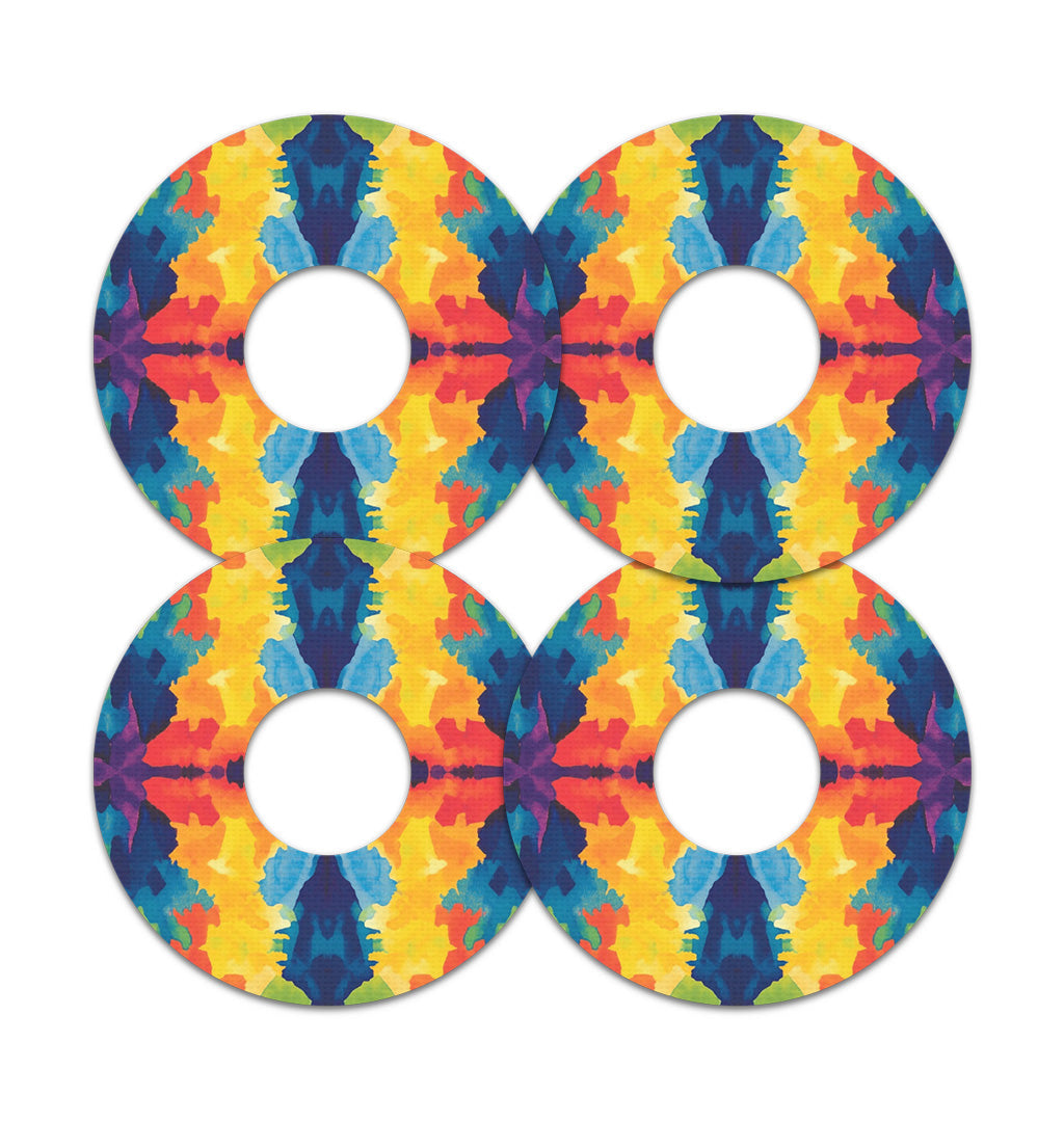 Bright Tie Dye FreeStyle Libre 3 Plus & Lingo Patch Tape - Pump Peelz Bright Tie Dye FreeStyle Libre 3 Plus & Lingo Patch Tape - Pump Peelz