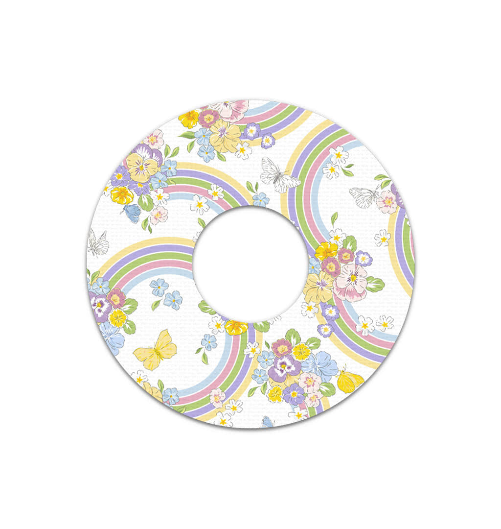 Rainbow Blooms FreeStyle Libre 3 Plus & Lingo Patch Tape - Pump Peelz Rainbow Blooms FreeStyle Libre 3 Plus & Lingo Patch Tape - Pump Peelz