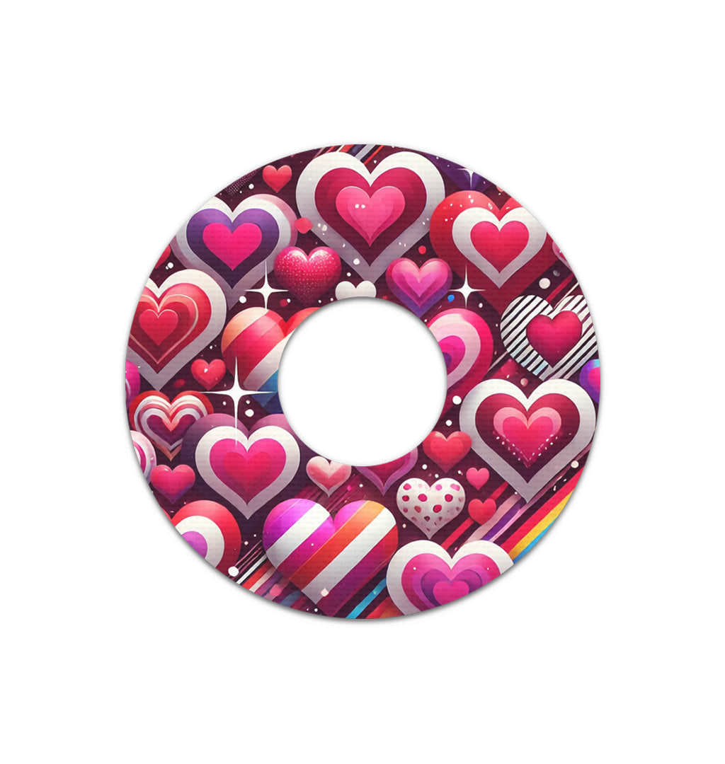 Sparkly Hearts FreeStyle Libre 3 Plus & Lingo Patch Tape - Pump Peelz Sparkly Hearts FreeStyle Libre 3 Plus & Lingo Patch Tape - Pump Peelz