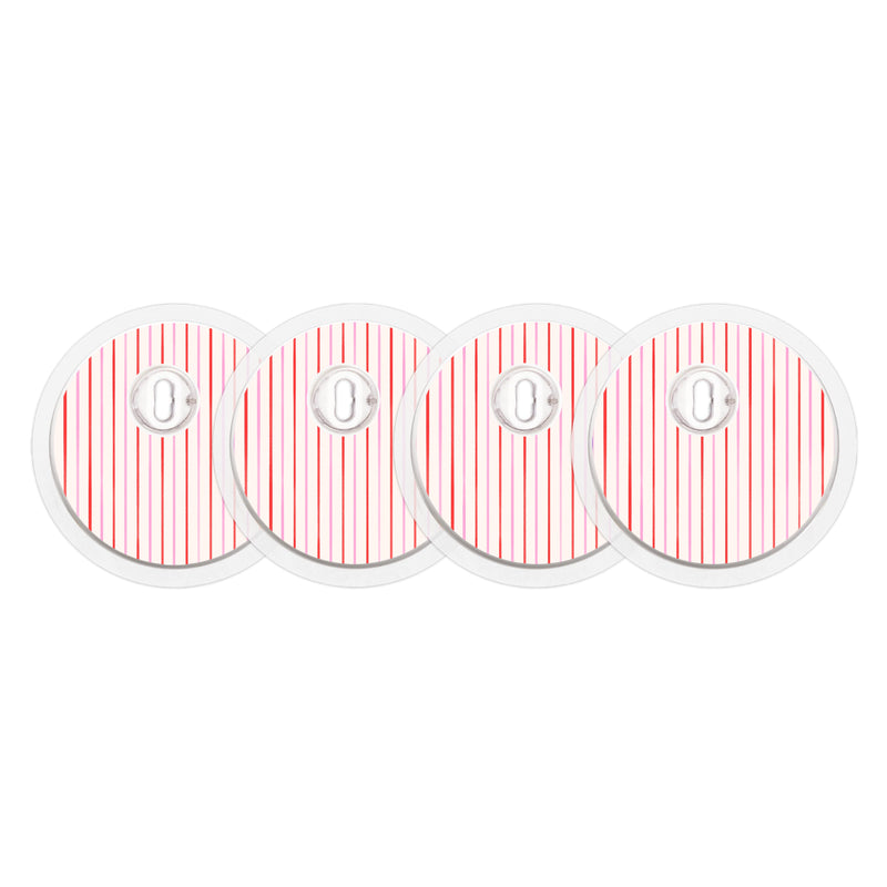 Peppermint Stripes FreeStyle Libre 3 Plus & Lingo Sensor Sticker - Pump Peelz Peppermint Stripes FreeStyle Libre 3 Plus & Lingo Sensor Sticker - Pump Peelz