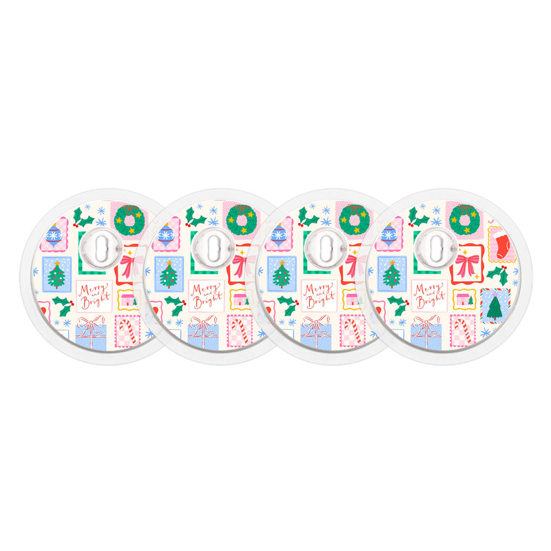 Holiday Greetings FreeStyle Libre 3 Plus & Lingo Sensor Sticker - Pump Peelz Holiday Greetings FreeStyle Libre 3 Plus & Lingo Sensor Sticker - Pump Peelz