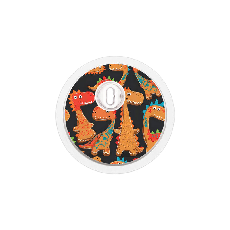 Jurassic Gingerbread FreeStyle Libre 3 Plus & Lingo Sensor Sticker - Pump Peelz Jurassic Gingerbread FreeStyle Libre 3 Plus & Lingo Sensor Sticker - Pump Peelz