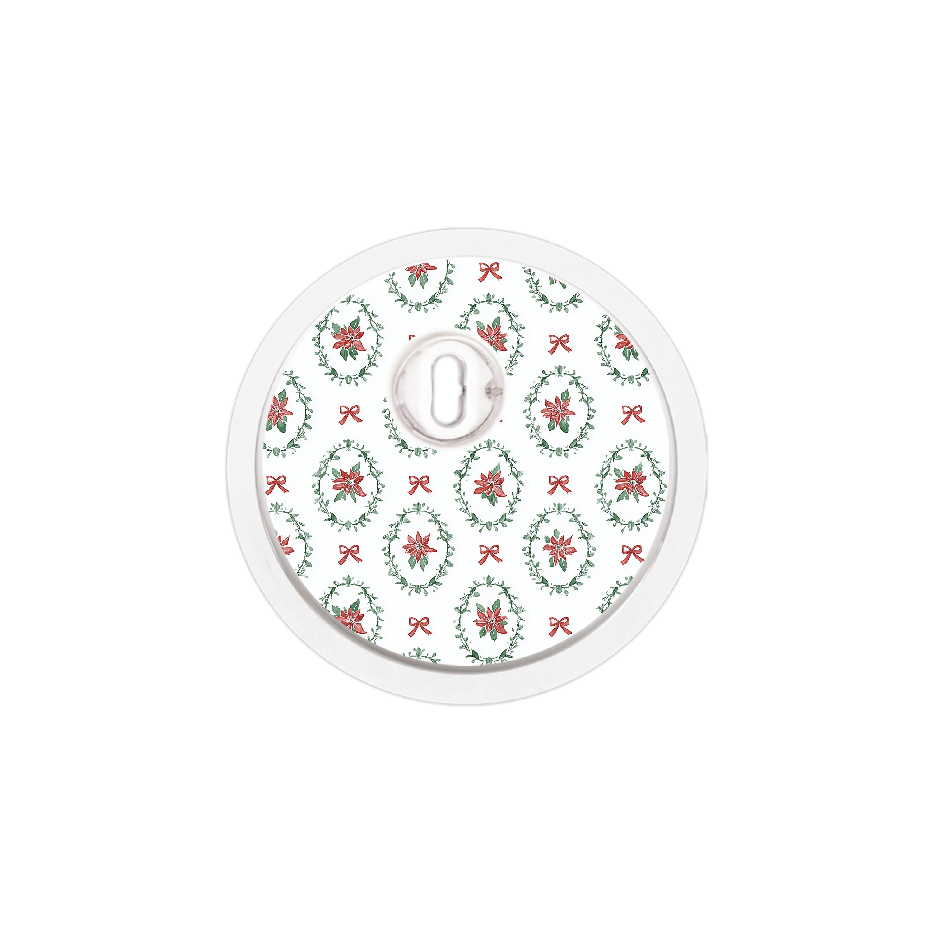 Poinsettia Parade FreeStyle Libre 3 Plus & Lingo Sensor Sticker - Pump Peelz Poinsettia Parade FreeStyle Libre 3 Plus & Lingo Sensor Sticker - Pump Peelz