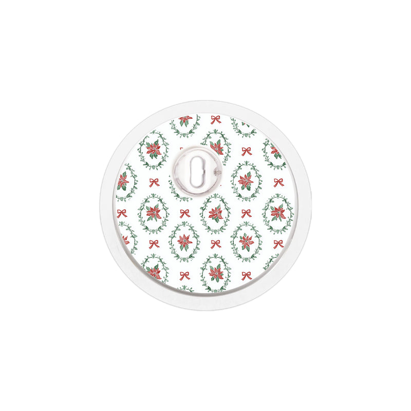 Poinsettia Parade FreeStyle Libre 3 Plus & Lingo Sensor Sticker - Pump Peelz Poinsettia Parade FreeStyle Libre 3 Plus & Lingo Sensor Sticker - Pump Peelz