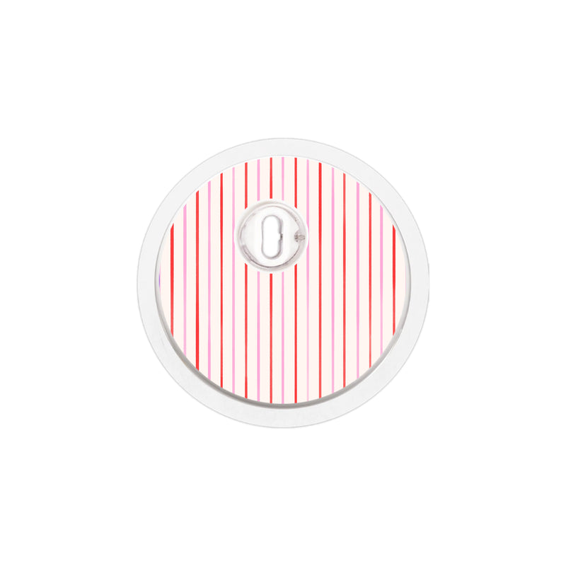 Peppermint Stripes FreeStyle Libre 3 Plus & Lingo Sensor Sticker - Pump Peelz Peppermint Stripes FreeStyle Libre 3 Plus & Lingo Sensor Sticker - Pump Peelz