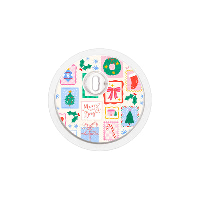 Holiday Greetings FreeStyle Libre 3 Plus & Lingo Sensor Sticker - Pump Peelz Holiday Greetings FreeStyle Libre 3 Plus & Lingo Sensor Sticker - Pump Peelz
