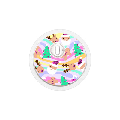 Christmas Pastel Sticker for the FreeStyle Libre 3 Plus & Lingo Sensor Christmas Pastel Sticker for the FreeStyle Libre 3 Plus & Lingo Sensor