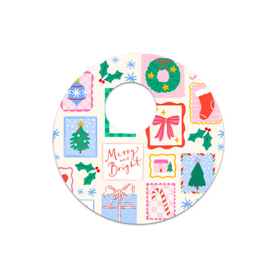 Holiday Greetings FreeStyle Libre 3 Plus & Lingo Sensor Sticker - Pump Peelz Holiday Greetings FreeStyle Libre 3 Plus & Lingo Sensor Sticker - Pump Peelz