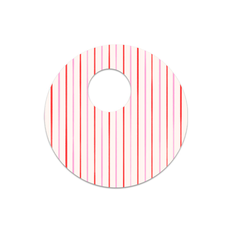 Peppermint Stripes FreeStyle Libre 3 Plus & Lingo Sensor Sticker - Pump Peelz Peppermint Stripes FreeStyle Libre 3 Plus & Lingo Sensor Sticker - Pump Peelz