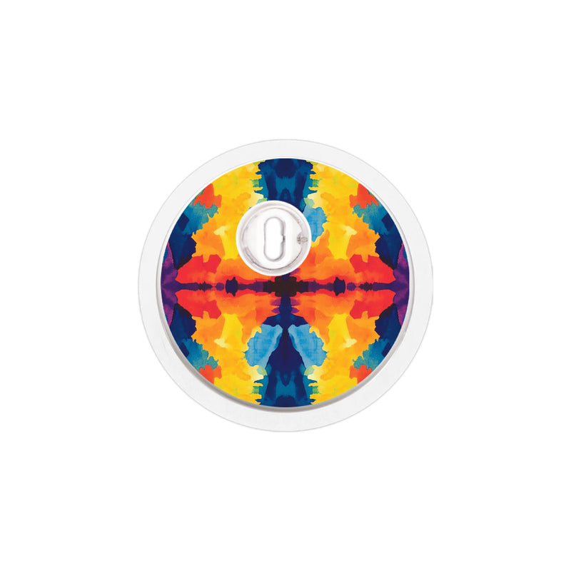 Bright Tie Dye Sticker Designed for the FreeStyle Libre 3 Plus & Lingo Sensor Bright Tie Dye Sticker Designed for the FreeStyle Libre 3 Plus & Lingo Sensor