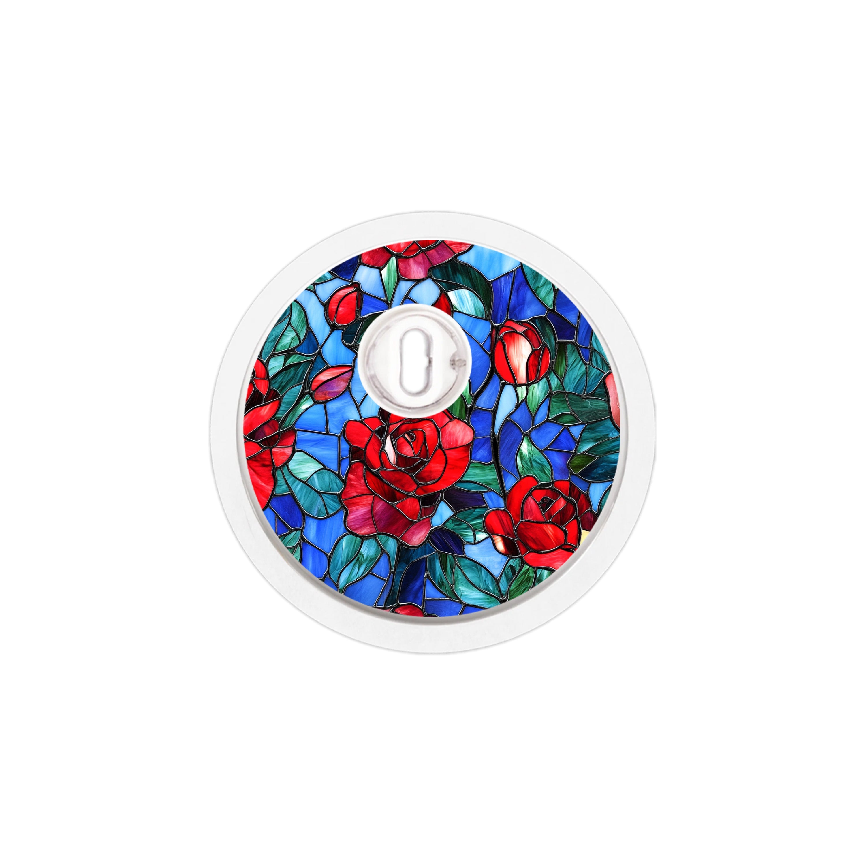 Crimson Blooms Sticker Designed for the FreeStyle Libre 3 Plus & Lingo Sensor Crimson Blooms Sticker Designed for the FreeStyle Libre 3 Plus & Lingo Sensor