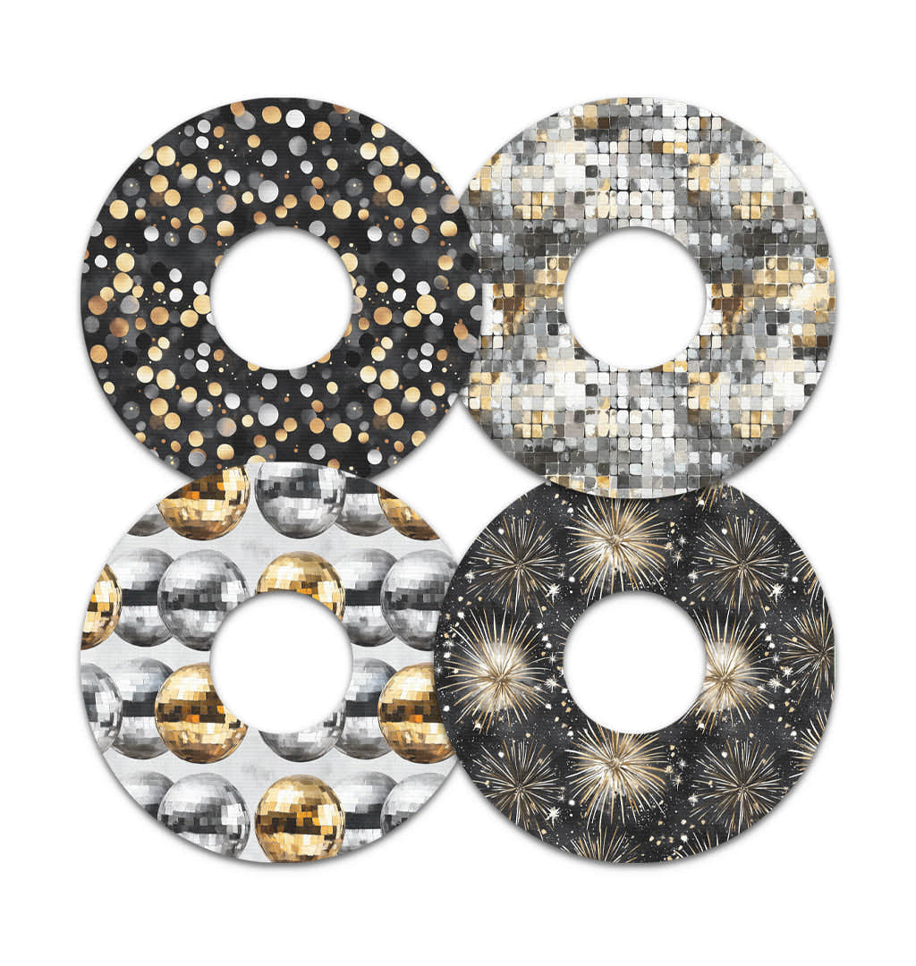 Champagne Glow Variety FreeStyle Libre 3 Plus & Lingo Patch Tape - Pump Peelz Champagne Glow Variety FreeStyle Libre 3 Plus & Lingo Patch Tape - Pump Peelz