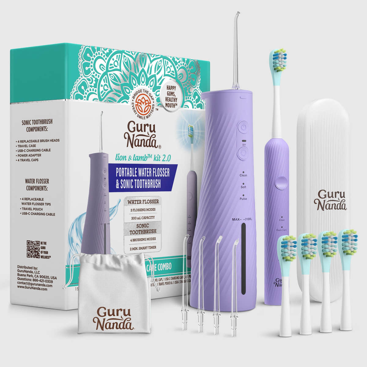 Lion & Lamb 2.0 Portable Sonic Toothbrush & Water Flosser Lion & Lamb 2.0 Portable Sonic Toothbrush & Water Flosser
