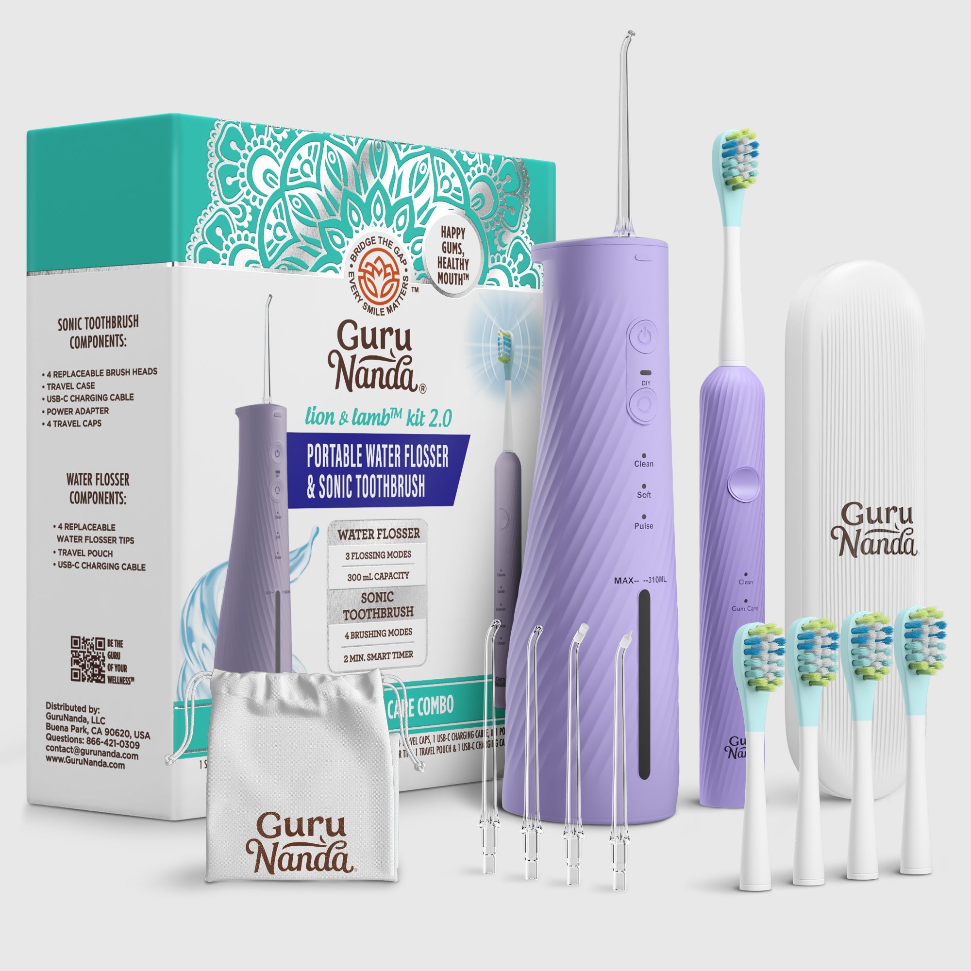 Lion & Lamb 2.0 Portable Sonic Toothbrush & Water Flosser Lion & Lamb 2.0 Portable Sonic Toothbrush & Water Flosser